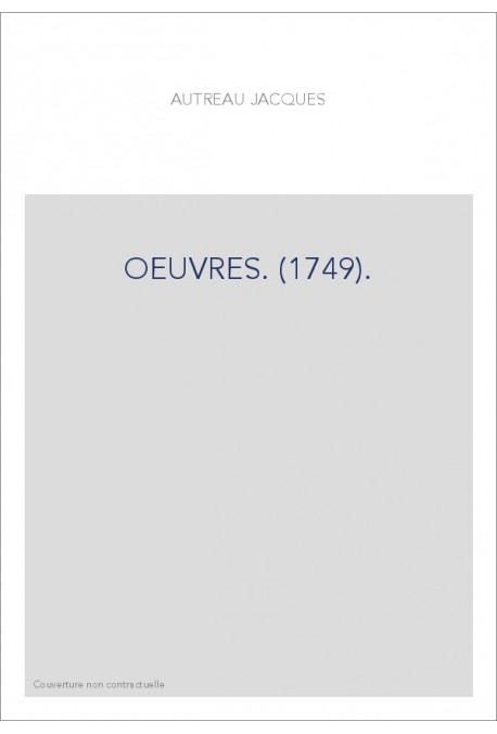 OEUVRES. (1749).