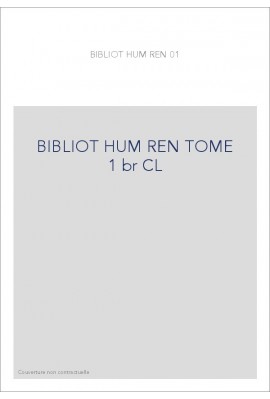 BIBLIOT HUM REN TOME 1 br CL