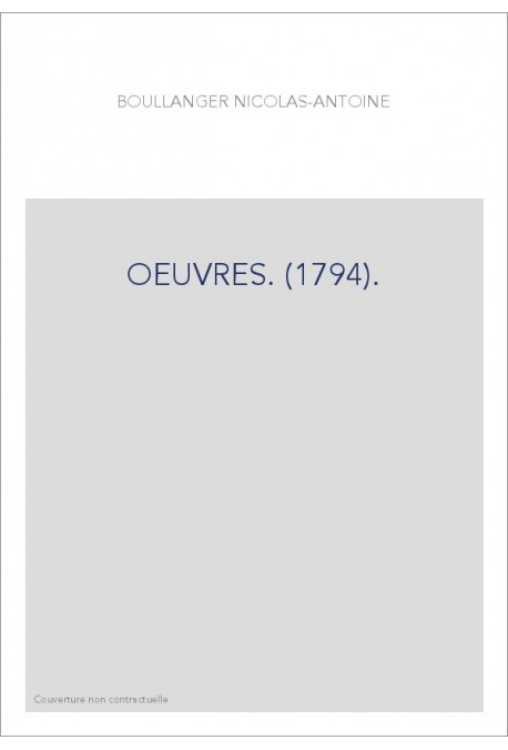 OEUVRES. (1794).