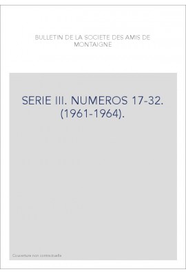 SERIE III. NUMEROS 17-32. (1961-1964).