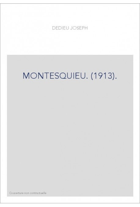 MONTESQUIEU. (1913).