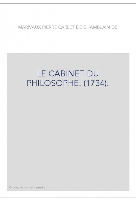 LE CABINET DU PHILOSOPHE. (1734).