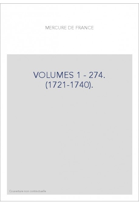 VOLUMES 1 - 274. (1721-1740).
