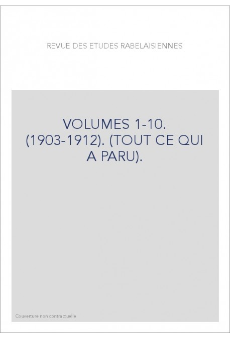 VOLUMES 1-10. (1903-1912). (TOUT CE QUI A PARU).