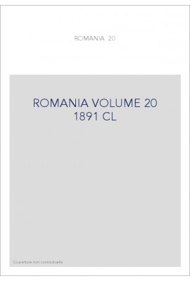 ROMANIA VOLUME 20 ( 1891 ) CL