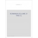 ROMANIA VOLUME 21 ( 1892 ) CL