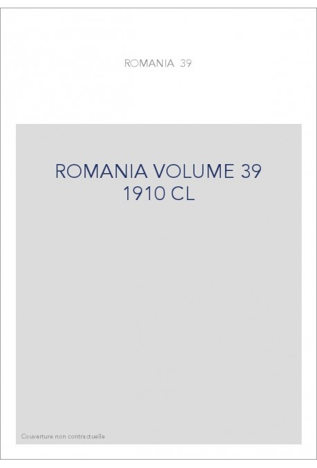 ROMANIA VOLUME 39 ( 1910 ) CL