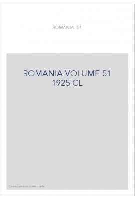 ROMANIA VOLUME 51 ( 1925 ) CL