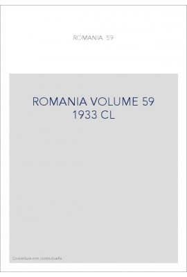 ROMANIA VOLUME 59 ( 1933 ) CL