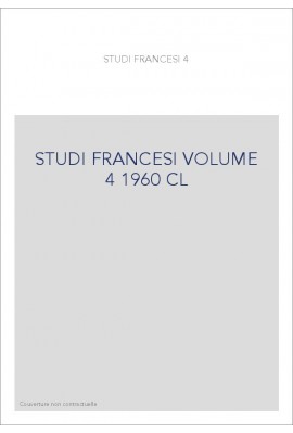 STUDI FRANCESI VOLUME 4 (1960)