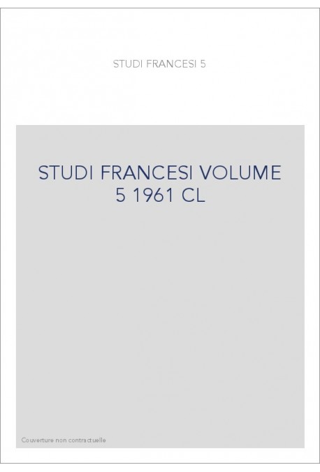 STUDI FRANCESI T 5 (1961)