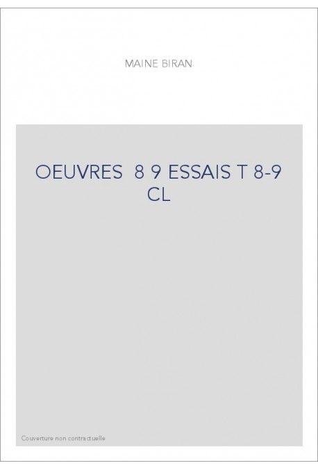 ESSAIS T 8-9 CL