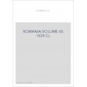 ROMANIA VOLUME 65 ( 1939 )