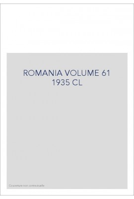 ROMANIA VOLUME 61 1935 CL
