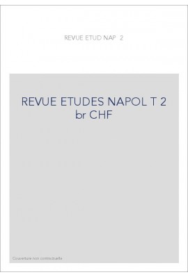 REVUE ETUDES NAPOL T 2 br CHF