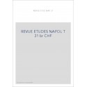 REVUE DES ETUDES NAPOLEONIENNES T 31