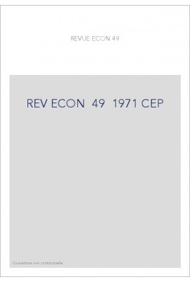 REVUE D'HISTOIRE ECONOMIQUE ET SOCIALE T49(1971)