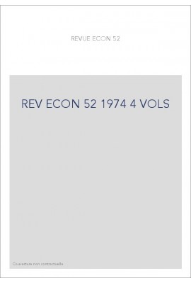 REVUE D'HISTOIRE ECONOMIQUE ET SOCIALE T52(1974)