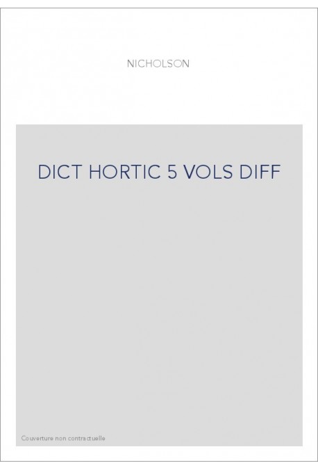 DICT HORTIC 5 VOLS DIFF