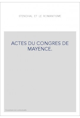 ACTES DU CONGRES DE MAYENCE.