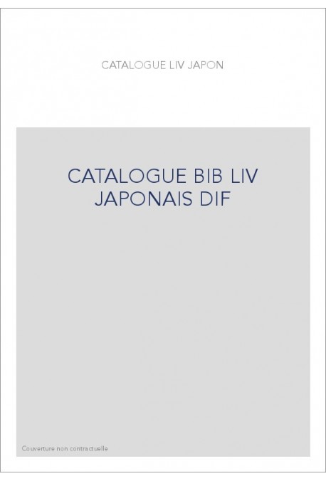 CATALOGUE BIB LIV JAPONAIS DIF