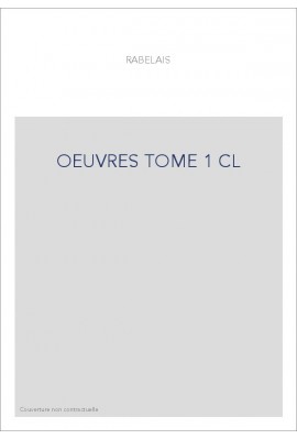 OEUVRES TOME 1 CL