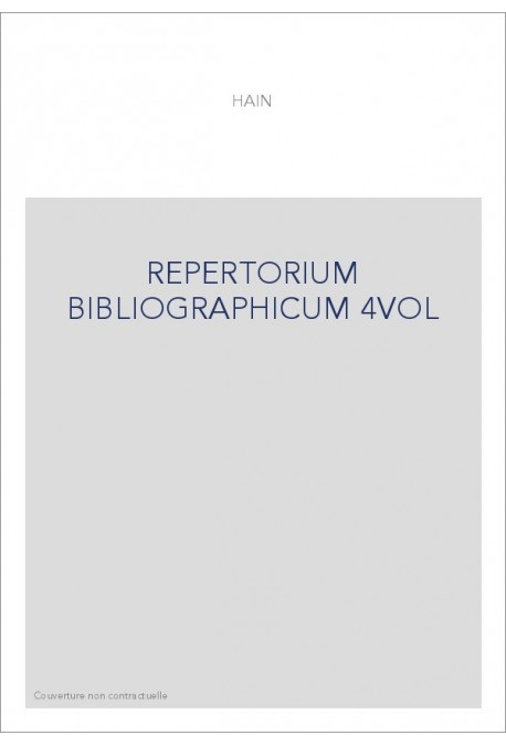 REPERTORIUM BIBLIOGRAPHICUM.