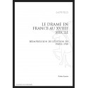 LE DRAME EN FRANCE AU XVIII SIÈCLE