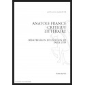 ANATOLE FRANCE CRITIQUE LITTÉRAIRE