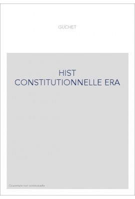 HIST CONSTITUTIONNELLE ERA
