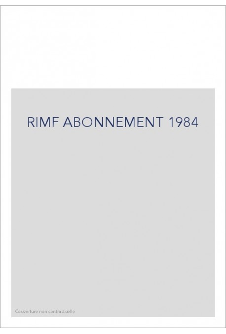 RIMF ABONNEMENT 1984