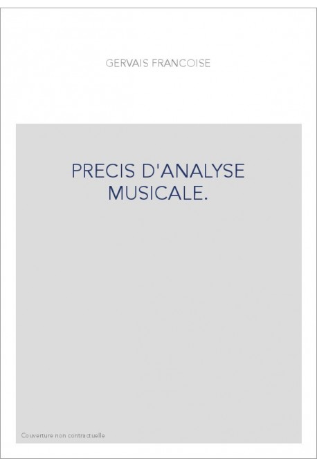 PRECIS D'ANALYSE MUSICALE.