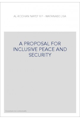 A PROPOSAL FOR INCLUSIVE PEACE AND SECURITY