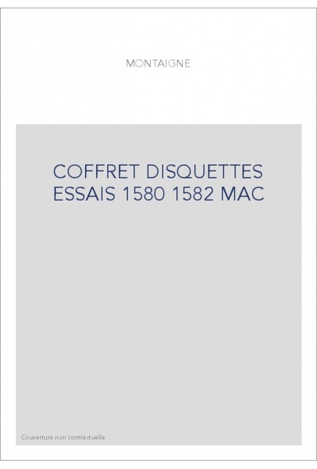 COFFRET DISQUETTES ESSAIS 1580 1582 MAC