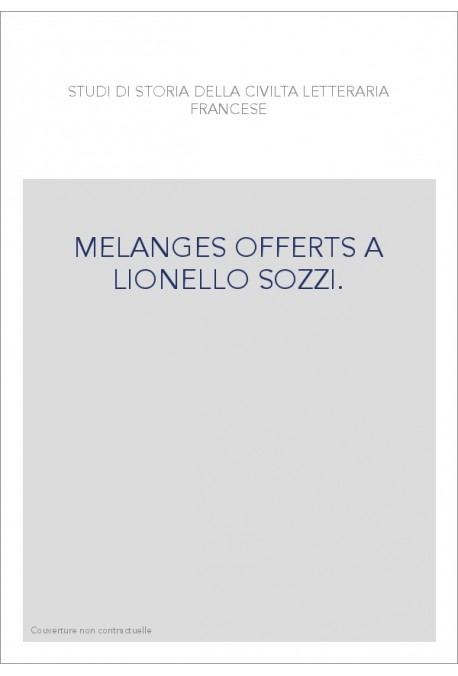 MELANGES OFFERTS A LIONELLO SOZZI.