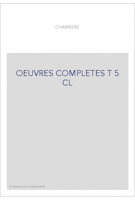 OEUVRES COMPLETES T5 : CORRESPONDANCE V (1795-1799)