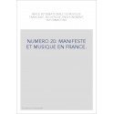 NUMERO 20: MANIFESTE ET MUSIQUE EN FRANCE.