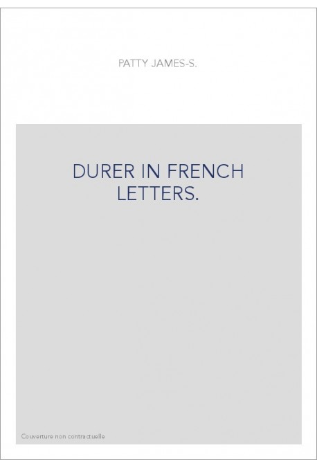 DURER IN FRENCH LETTERS.