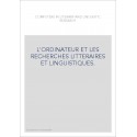 COMPUTERS IN LITERARY AND LINGUISTIC RESEARCH. VOLUME 1
