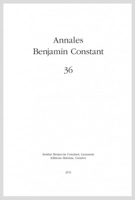 ANNALES BENJAMIN CONSTANT 36 2011