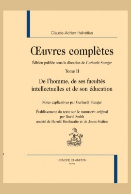 OEUVRES COMPLÈTES. TOME 2. DE L'HOMME, DE SES FACULTES INTELLECTUELLES ET DE SON EDUCATION