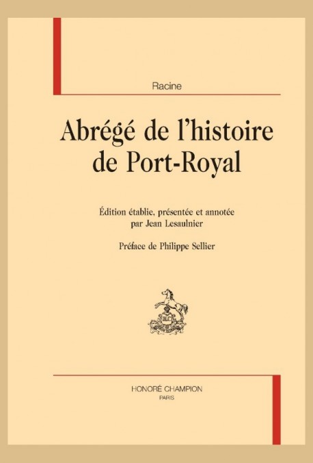 ABRÉGÉ DE L’HISTOIRE DE PORT-ROYAL