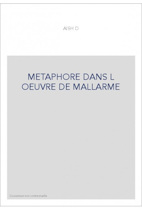 METAPHORE DANS L OEUVRE DE MALLARME